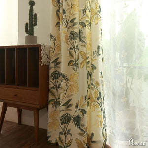 Pastoral Curtain ANVIGE American Pastoral Natural Flowers Printed,Grommet Window Curtain Blackout Curtains For Living Room,52''Wx63''L,1 Panel roman shades roman blinds curtains window treatment window shade window blind customized roman shades curtain drapes curtains for living room