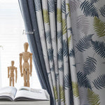 Pastoral Curtain ANVIGE American Pastoral Natural Small Leaves Printed,Grommet Window Curtain Blackout Curtains For Living Room,52''Wx63''L,1 Panel roman shades roman blinds curtains window treatment window shade window blind customized roman shades curtain drapes curtains for living room