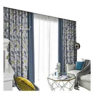 Pastoral Curtain ANVIGE American Pastoral Natural Small Leaves Printed,Grommet Window Curtain Blackout Curtains For Living Room,52''Wx63''L,1 Panel roman shades roman blinds curtains window treatment window shade window blind customized roman shades curtain drapes curtains for living room