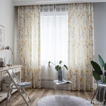 Pastoral Curtain ANVIGE American Pastoral Yellow Flowers Printed,Grommet Window Curtain Blackout Curtains For Living Room,52''Wx63''L,1 Panel roman shades roman blinds curtains window treatment window shade window blind customized roman shades curtain drapes curtains for living room