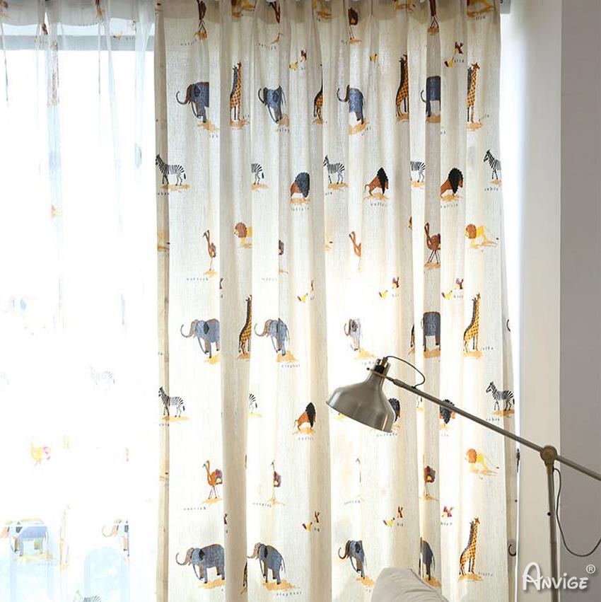 Cartoon Curtain ANVIGE Cartoon Children Animals Printed,Grommet Window Curtain Blackout Curtains For Living Room,52''Wx63''L,1 Panel roman shades roman blinds curtains window treatment window shade window blind customized roman shades curtain drapes curtains for living room