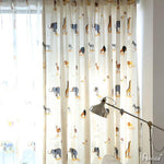 Cartoon Curtain ANVIGE Cartoon Children Animals Printed,Grommet Window Curtain Blackout Curtains For Living Room,52''Wx63''L,1 Panel roman shades roman blinds curtains window treatment window shade window blind customized roman shades curtain drapes curtains for living room