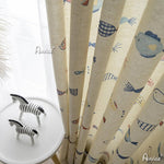 Cartoon Curtain ANVIGE Cartoon Children Cotton Linen Little Fish Printed,Grommet Window Curtain Blackout Curtains For Living Room,52''Wx63''L,1 Panel roman shades roman blinds curtains window treatment window shade window blind customized roman shades curtain drapes curtains for living room