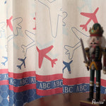 Cartoon Curtain ANVIGE Cartoon Children Small Plane Printed,Grommet Window Curtain Blackout Curtains For Living Room,52''Wx63''L,1 Panel roman shades roman blinds curtains window treatment window shade window blind customized roman shades curtain drapes curtains for living room