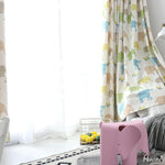 Cartoon Curtain ANVIGE Cartoon Cotton Linen Animals Printed,Grommet Window Curtain Blackout Curtains For Living Room,52''Wx63''L,1 Panel roman shades roman blinds curtains window treatment window shade window blind customized roman shades curtain drapes curtains for living room