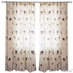 Cartoon Curtain ANVIGE Cartoon Cotton Linen Zoo Animals Printed ,Grommet Window Curtain Blackout Curtains For Living Room,52''Wx63''L,1 Panel roman shades roman blinds curtains window treatment window shade window blind customized roman shades curtain drapes curtains for living room