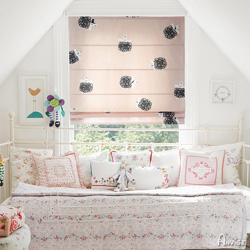 Roman Shade ANVIGE Cartoon Little Turtle Printed Customized Roman Shades ,Easy Install Washable Curtains ,Customized Window Curtain Drape, 24"W X 64"H roman shades roman blinds curtains window treatment window shade window blind customized roman shades curtain drapes curtains for living room