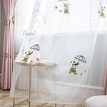 Cartoon Curtain ANVIGE Cartoon Pink  Little Mouse Embroidered,Grommet Window Curtain Blackout Curtains For Living Room,52''Wx63''L,1 Panel roman shades roman blinds curtains window treatment window shade window blind customized roman shades curtain drapes curtains for living room