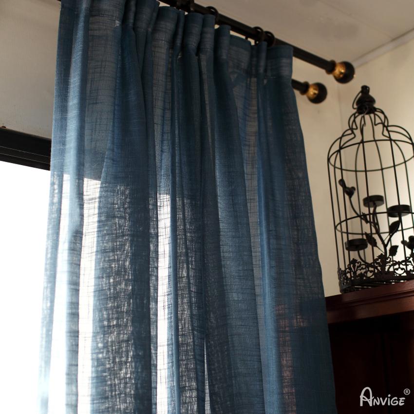 Sheer Curtain ANVIGE Cartoon Princess Blue and White Lace Embroidered,Grommet Window Curtain Sheer Curtains For Living Room,52''Wx63''L,1 Panel roman shades roman blinds curtains window treatment window shade window blind customized roman shades curtain drapes curtains for living room