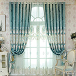 Luxury Curtain ANVIGE European Chenille Jacquard Shade Cloth Curtain Drapes For Living Room Bedroom  Customized Valance,Blackout and Sheer Window Curtain With Grommet Top,52''Wx84''L,1 Panel roman shades roman blinds curtains window treatment window shade window blind customized roman shades curtain drapes curtains for living room