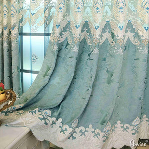 Luxury Curtain ANVIGE European Chenille Jacquard Shade Cloth Curtain Drapes For Living Room Bedroom  Customized Valance,Blackout and Sheer Window Curtain With Grommet Top,52''Wx84''L,1 Panel roman shades roman blinds curtains window treatment window shade window blind customized roman shades curtain drapes curtains for living room