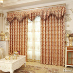 Luxury Curtain ANVIGE European Jacquard Curtains Luxury Valance,Blackout and Sheer Window Curtain With Grommet Top,52''Wx84''L,1 Panel roman shades roman blinds curtains window treatment window shade window blind customized roman shades curtain drapes curtains for living room