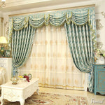 Luxury Curtain ANVIGE European Jacquard Customized Curtains Luxury Valance,Blackout and Sheer Window Curtain With Grommet Top,52''Wx84''L,1 Panel roman shades roman blinds curtains window treatment window shade window blind customized roman shades curtain drapes curtains for living room