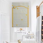 Anvige Home Textile Roman Shade Anvige Flat Roman Shades,Hardware For Installation Included,Window Treatment,Custom Roman Blinds,Cartoon Yellow Moon