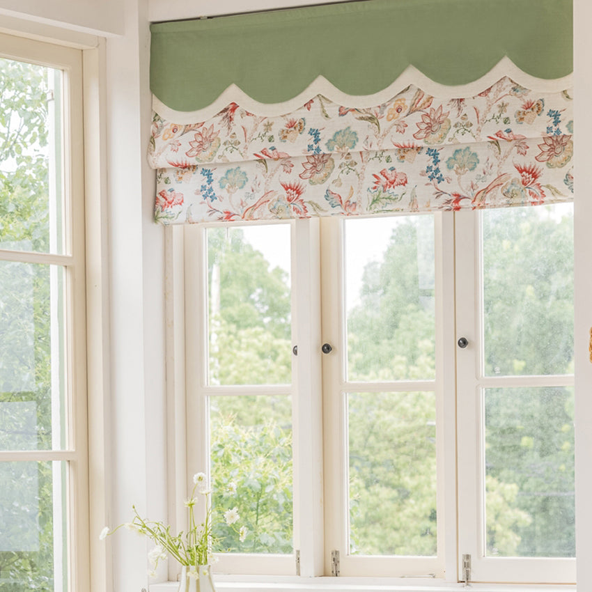 Anvige Home Textile Roman Shade Anvige Flat Roman Shades,Hardware For Installation Included,Window Treatment,Custom Roman Blinds,Pastoral Flowers