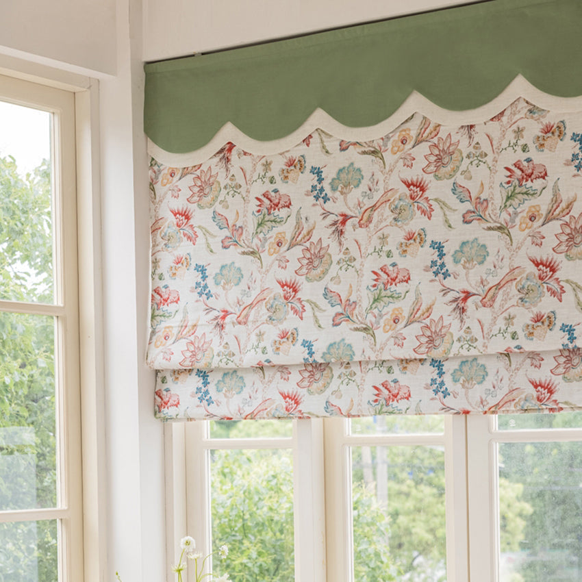 Anvige Home Textile Roman Shade Anvige Flat Roman Shades,Hardware For Installation Included,Window Treatment,Custom Roman Blinds,Pastoral Flowers