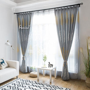 Pastoral Curtain ANVIGE Garden Big Leaves Printed Curtains,Grommet Window Curtain Blackout Curtains For Living Room,52''Wx63''L,1 Panel roman shades roman blinds curtains window treatment window shade window blind customized roman shades curtain drapes curtains for living room