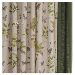 Pastoral Curtain ANVIGE Garden Butterfly Cotton Linen Printed,Grommet Window Curtain Blackout Curtains For Living Room,52''Wx63''L,1 Panel roman shades roman blinds curtains window treatment window shade window blind customized roman shades curtain drapes curtains for living room