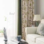 Pastoral Curtain ANVIGE Garden Butterfly Cotton Linen Printed,Grommet Window Curtain Blackout Curtains For Living Room,52''Wx63''L,1 Panel roman shades roman blinds curtains window treatment window shade window blind customized roman shades curtain drapes curtains for living room