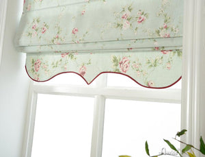 Roman Shade ANVIGE Garden Flowers With Valance Customized Roman Shades ,Easy Install Washable Curtains ,Customized Window Curtain Drape, 24"W X 64"H roman shades roman blinds curtains window treatment window shade window blind customized roman shades curtain drapes curtains for living room