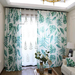 Pastoral Curtain ANVIGE Garden Green Banana Leaves Printed,Grommet Window Curtain Blackout Curtains For Living Room,52''Wx63''L,1 Panel roman shades roman blinds curtains window treatment window shade window blind customized roman shades curtain drapes curtains for living room