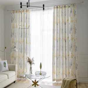 Pastoral Curtain ANVIGE Garden High Quality Cotton Linen Printed,Grommet Window Curtain Blackout Curtains For Living Room,52''Wx63''L,1 Panel roman shades roman blinds curtains window treatment window shade window blind customized roman shades curtain drapes curtains for living room