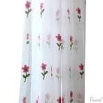 Sheer Curtain ANVIGE High Quality Cotton Linen Pink Flower Embroidered,Grommet Window Curtain Sheer Curtains For Living Room,52''Wx63''L,1 Panel roman shades roman blinds curtains window treatment window shade window blind customized roman shades curtain drapes curtains for living room