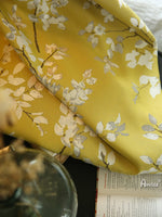 Pastoral Curtain ANVIGE High Qulaity Thickning Double Sided Yellow Flowers Jacquard,Grommet Window Curtain Blackout Curtains For Living Room,52''Wx63''L,1 Panel roman shades roman blinds curtains window treatment window shade window blind customized roman shades curtain drapes curtains for living room