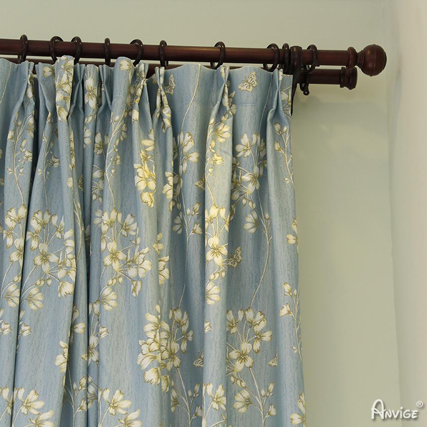 Pastoral Curtain ANVIGE High Qulaity Thickning Fabric Flowers Printing,Grommet Window Curtain Blackout Curtains For Living Room,52''Wx63''L,1 Panel roman shades roman blinds curtains window treatment window shade window blind customized roman shades curtain drapes curtains for living room