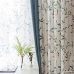 ANVIGE Customized Curtain High Quality Leaves Printed,Grommet Window Curtain Blackout Curtains For Living Room,52''Wx63''L,1 Panel