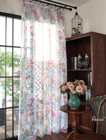 ANVIGE Pastoral Fashion Flowers Printed,Grommet Window Curtain Blackout Curtains For Living Room,52''Wx63''L,1 Panel