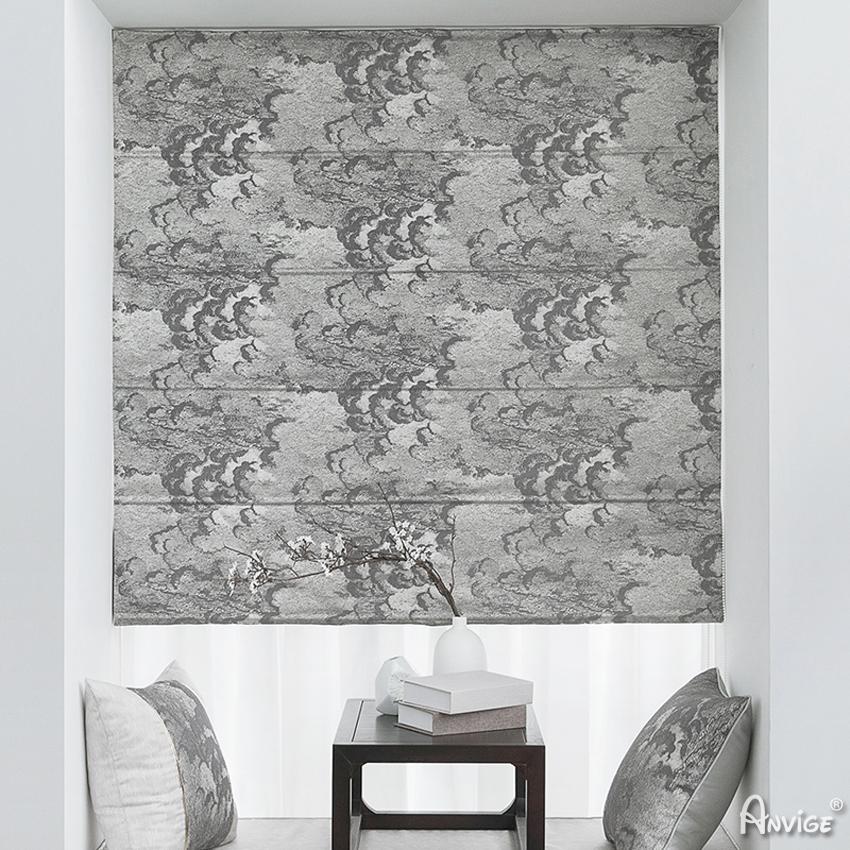 Roman Shade ANVIGE Japanese Style Abstract Pattern Customized Printed Roman Shades ,Easy Install Washable Curtains ,Customized Window Curtain Drape, 24"W X 64"H roman shades roman blinds curtains window treatment window shade window blind customized roman shades curtain drapes curtains for living room