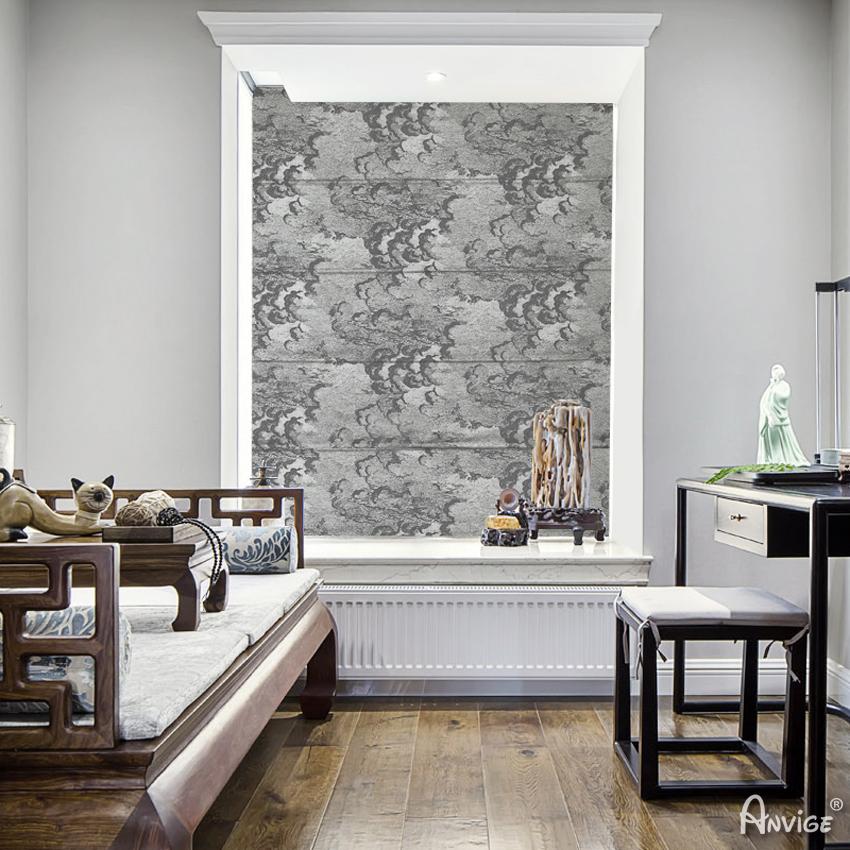 Roman Shade ANVIGE Japanese Style Abstract Pattern Customized Printed Roman Shades ,Easy Install Washable Curtains ,Customized Window Curtain Drape, 24"W X 64"H roman shades roman blinds curtains window treatment window shade window blind customized roman shades curtain drapes curtains for living room