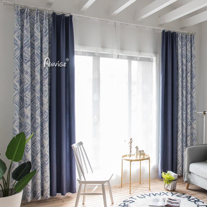 Modern Curtain ANVIGE Modern Abstract Geometry Printed,Grommet Window Curtain Blackout Curtains For Living Room,52''Wx63''L,1 Panel roman shades roman blinds curtains window treatment window shade window blind customized roman shades curtain drapes curtains for living room