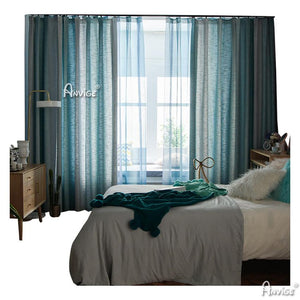 Modern Curtain ANVIGE Modern Blue Gradient Printed,Grommet Window Curtain Blackout Curtains For Living Room,52''Wx63''L,1 Panel roman shades roman blinds curtains window treatment window shade window blind customized roman shades curtain drapes curtains for living room