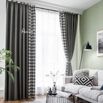 Modern Curtain ANVIGE Modern Cotton Linen Geometric Rhombus,Grommet Window Curtain Blackout Curtains For Living Room,52''Wx63''L,1 Panel roman shades roman blinds curtains window treatment window shade window blind customized roman shades curtain drapes curtains for living room