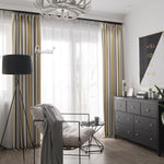 Modern Curtain ANVIGE Modern Cotton Linen Striped,Grommet Window Curtain Blackout Curtains For Living Room,52''Wx63''L,1 Panel roman shades roman blinds curtains window treatment window shade window blind customized roman shades curtain drapes curtains for living room