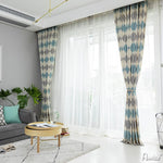 Modern Curtain ANVIGE Modern Fashion Geometric Pattern Printed,Grommet Window Curtain Blackout Curtains For Living Room,52''Wx63''L,1 Panel roman shades roman blinds curtains window treatment window shade window blind customized roman shades curtain drapes curtains for living room