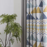 Modern Curtain ANVIGE Modern Fashion Geometry Printed,Grommet Window Curtain Blackout Curtains For Living Room,52''Wx63''L,1 Panel roman shades roman blinds curtains window treatment window shade window blind customized roman shades curtain drapes curtains for living room