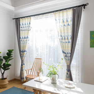 Modern Curtain ANVIGE Modern Geometry Printed,Grommet Window Curtain Blackout Curtains For Living Room,52''Wx63''L,1 Panel roman shades roman blinds curtains window treatment window shade window blind customized roman shades curtain drapes curtains for living room