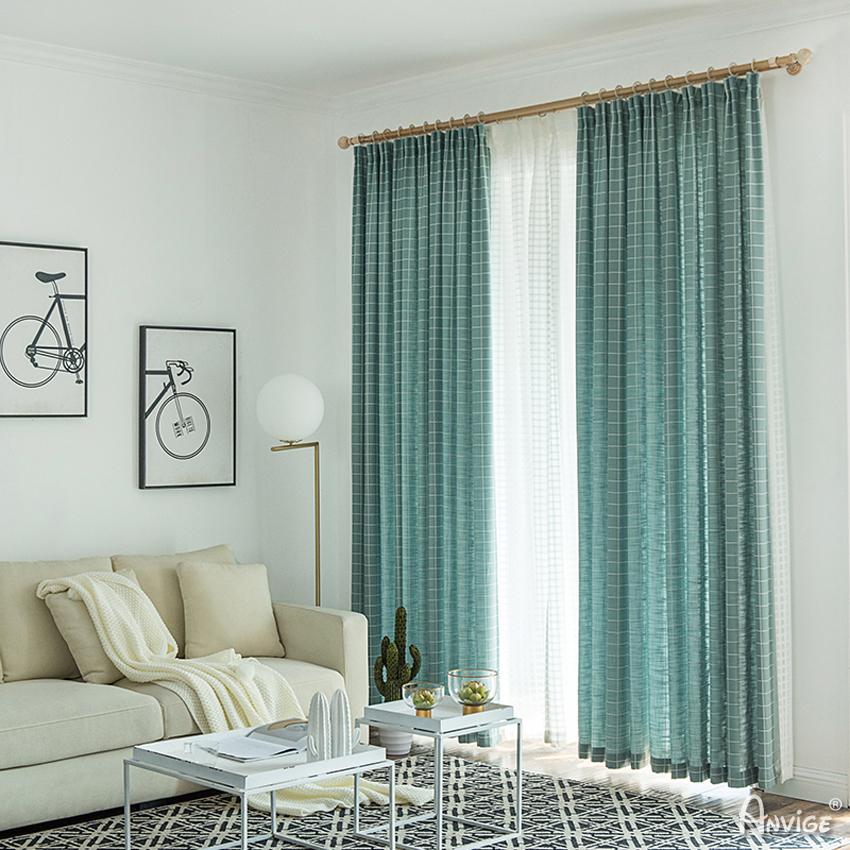 Modern Curtain ANVIGE Modern High Quality Blue Striped,Grommet Window Curtain Blackout Curtains For Living Room,52''Wx63''L,1 Panel roman shades roman blinds curtains window treatment window shade window blind customized roman shades curtain drapes curtains for living room