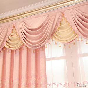 Luxury Curtain ANVIGE Modern Luxury Pink Embroidered Curtains High Quality Valance,Blackout and Sheer Window Curtain With Grommet Top,52''Wx84''L,1 Panel roman shades roman blinds curtains window treatment window shade window blind customized roman shades curtain drapes curtains for living room