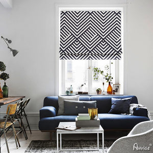 Roman Shade ANVIGE Modern Nordic Abstract Geometry Customized Roman Shades ,Easy Install Washable Curtains ,Customized Window Curtain Drape, 24"W X 64"H roman shades roman blinds curtains window treatment window shade window blind customized roman shades curtain drapes curtains for living room