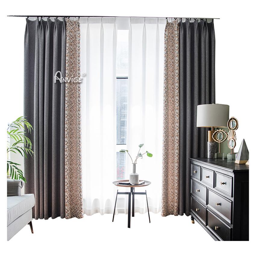 Modern Curtain ANVIGE Modern Nordic Geometric Curtains,Grommet Window Curtain Blackout Curtains For Living Room,52''Wx63''L,1 Panel roman shades roman blinds curtains window treatment window shade window blind customized roman shades curtain drapes curtains for living room