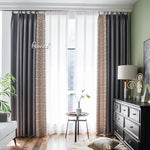 Modern Curtain ANVIGE Modern Nordic Geometric Curtains,Grommet Window Curtain Blackout Curtains For Living Room,52''Wx63''L,1 Panel roman shades roman blinds curtains window treatment window shade window blind customized roman shades curtain drapes curtains for living room