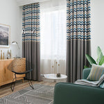 Modern Curtain ANVIGE Modern Nordic Waves Pattern Printed Curtains,Grommet Window Curtain Blackout Curtains For Living Room,52''Wx63''L,1 Panel roman shades roman blinds curtains window treatment window shade window blind customized roman shades curtain drapes curtains for living room