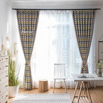 Modern Curtain ANVIGE Modern Nordic Yellow Waves Printed,Grommet Window Curtain Blackout Curtains For Living Room,52''Wx63''L,1 Panel roman shades roman blinds curtains window treatment window shade window blind customized roman shades curtain drapes curtains for living room