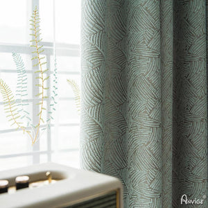 Modern Curtain ANVIGE Modern Thicking Fabric Line Pattern Jacquard,Grommet Window Curtain Blackout Curtains For Living Room,52''Wx63''L,1 Panel roman shades roman blinds curtains window treatment window shade window blind customized roman shades curtain drapes curtains for living room