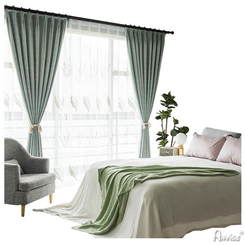 Modern Curtain ANVIGE Modern Thicking Fabric Line Pattern Jacquard,Grommet Window Curtain Blackout Curtains For Living Room,52''Wx63''L,1 Panel roman shades roman blinds curtains window treatment window shade window blind customized roman shades curtain drapes curtains for living room