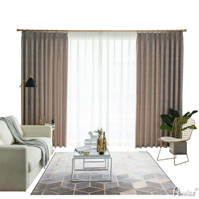 Modern Curtain ANVIGE Modern Thicking Fabric Small Waves,Grommet Window Curtain Blackout Curtains For Living Room,52''Wx63''L,1 Panel roman shades roman blinds curtains window treatment window shade window blind customized roman shades curtain drapes curtains for living room